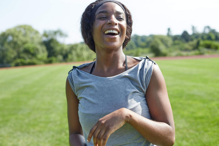 athlete smiling